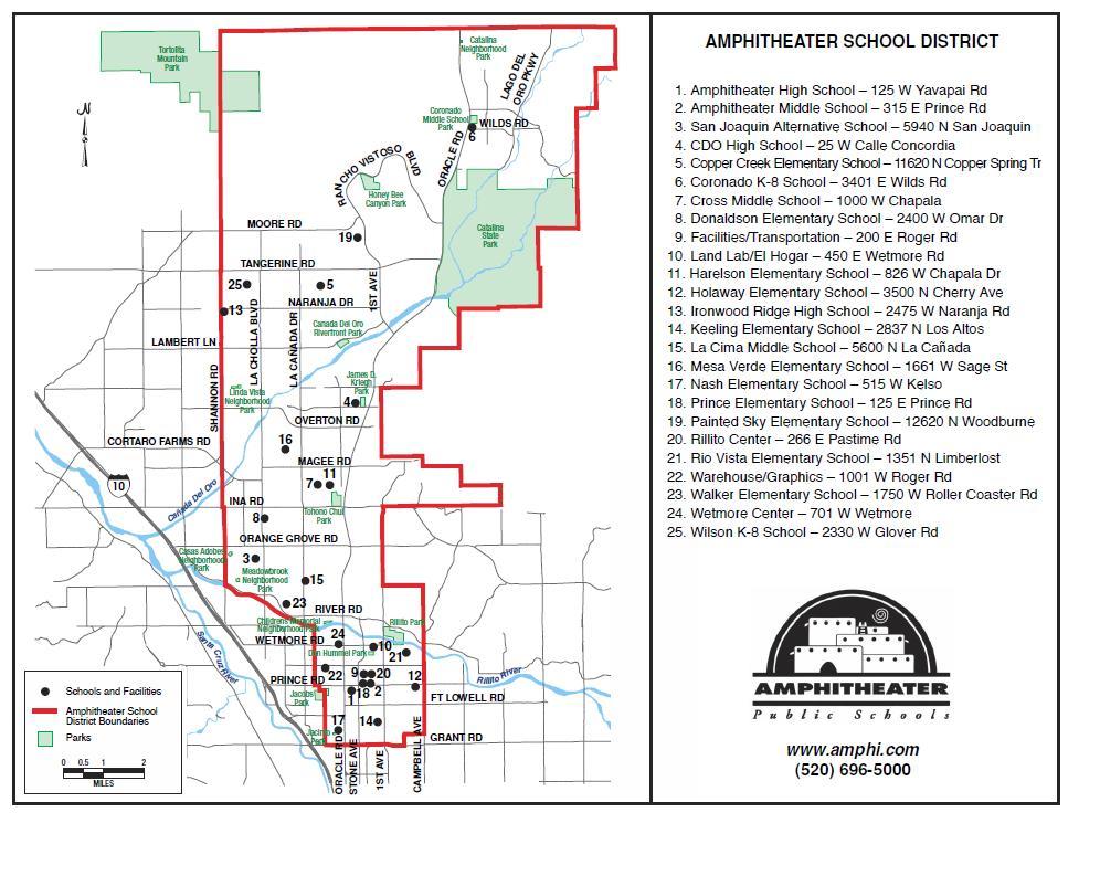Amphi School District Map Amphitheater School District 10 Map