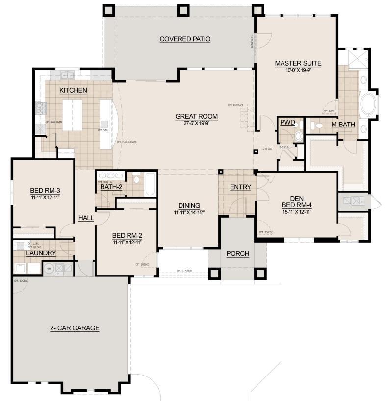 Boulder Pass Miramonte Floor Plan 2758