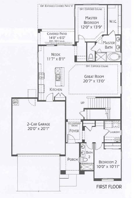 Center Pointe Vistoso Greenlee Floorplan 1st flr