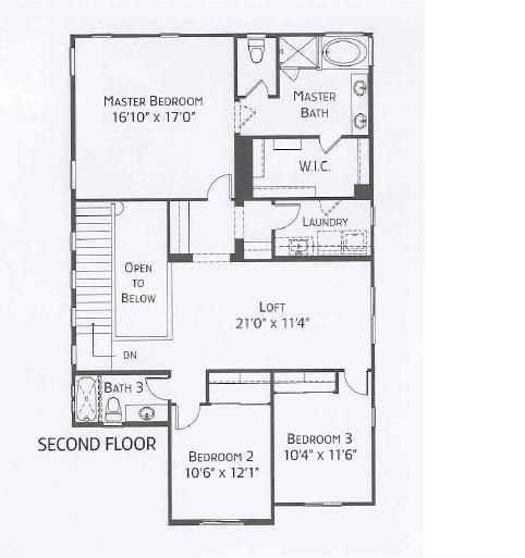 Center Pointe Vistoso Mohave Floorplan 2nd Flr